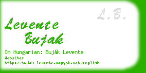 levente bujak business card